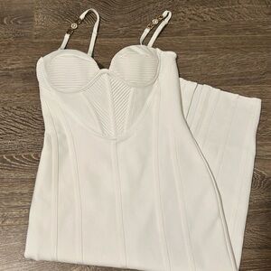 White fashionnova bandage dress